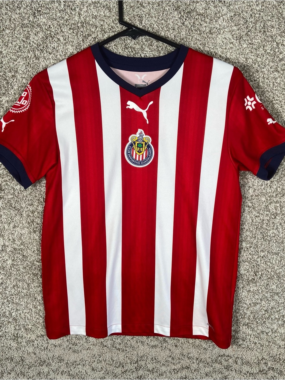 Puma Chivas Guadalajara Home Soccer Jersey Youth Large L 13-14Y Liga MX Shirt